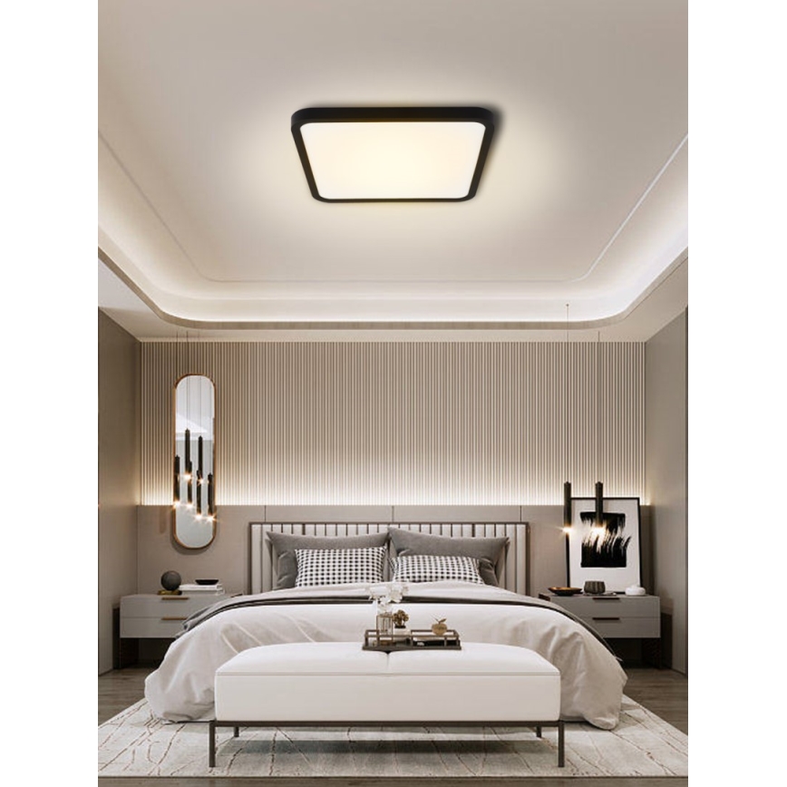 Immax NEO 07167-B40 - LED RGB+CCT Himmennettävä kattovalaisin NEO LITE TUDO LED/50W/230V Wi-Fi Tuya musta + kauko-ohjaus