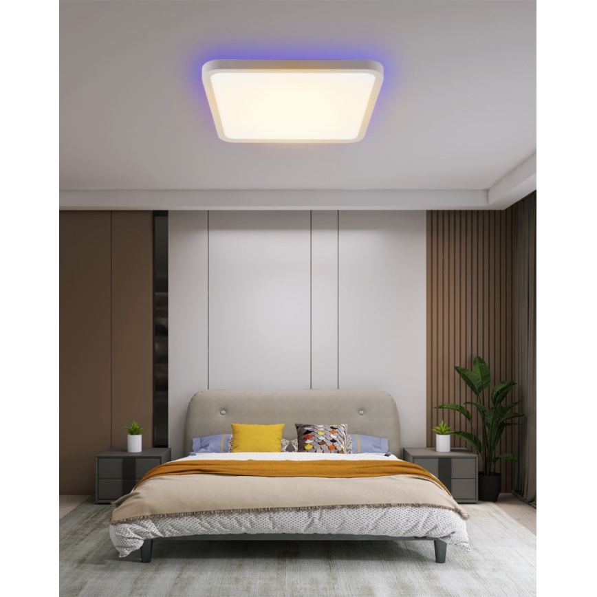 Immax NEO 07168-W40 - LED RGB+CCT Himmennettävä kattovalaisin NEO LITE TUDO LED/50W/230V Wi-Fi Tuya valkoinen + kaukosäädin