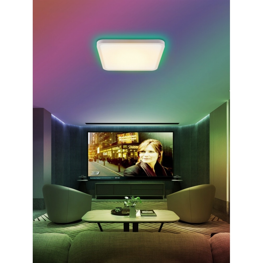 Immax NEO 07168-W40 - LED RGB+CCT Himmennettävä kattovalaisin NEO LITE TUDO LED/50W/230V Wi-Fi Tuya valkoinen + kaukosäädin
