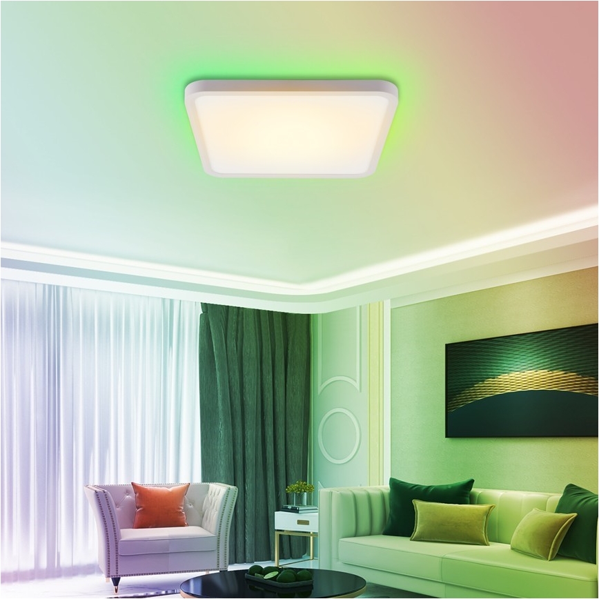 Immax NEO 07168-W40 - LED RGB+CCT Himmennettävä kattovalaisin NEO LITE TUDO LED/50W/230V Wi-Fi Tuya valkoinen + kaukosäädin