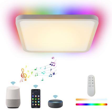 Immax NEO 07168-W40 - LED RGB+CCT Himmennettävä kattovalaisin NEO LITE TUDO LED/50W/230V Wi-Fi Tuya valkoinen + kaukosäädin