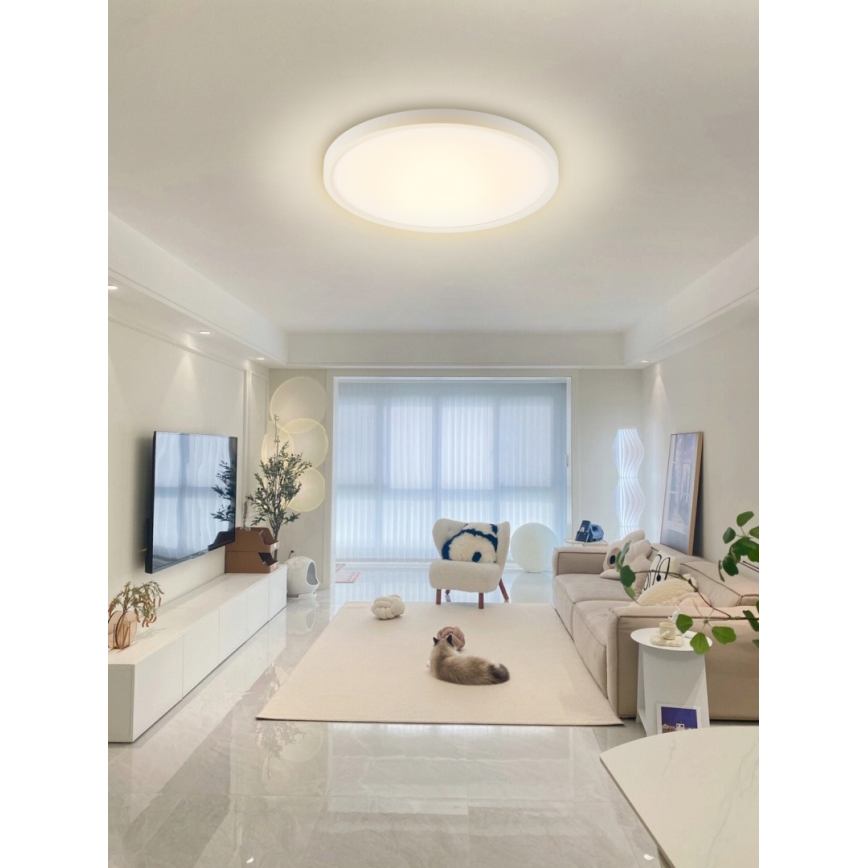 Immax NEO 07169-W60 - LED RGB+CCT Himmennettävä kattovalaisin NEO LITE TUDO 65W/230V 2700-6500K Wi-Fi Tuya + kauko-ohjaus valkoinen