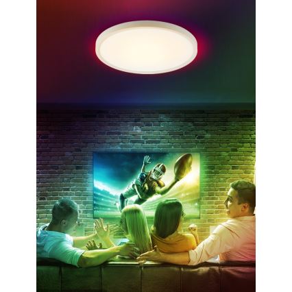 Immax NEO 07169-W60 - LED RGB+CCT Himmennettävä kattovalaisin NEO LITE TUDO 65W/230V 2700-6500K Wi-Fi Tuya + kauko-ohjaus valkoinen