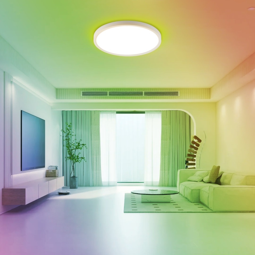 Immax NEO 07169-W60 - LED RGB+CCT Himmennettävä kattovalaisin NEO LITE TUDO 65W/230V 2700-6500K Wi-Fi Tuya + kauko-ohjaus valkoinen