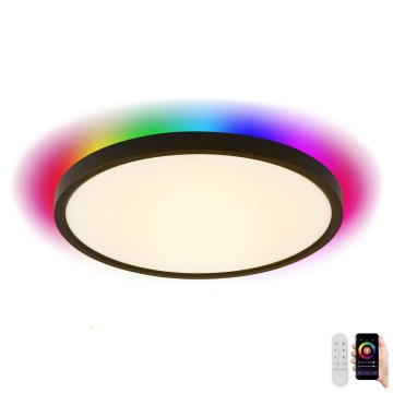 Immax NEO 07170-B60 - LED RGB+CCT Himmennettävä kattovalaisin NEO LITE TUDO LED/65W/230V 2700-6500K Wi-Fi Tuya musta + kauko-ohjaus