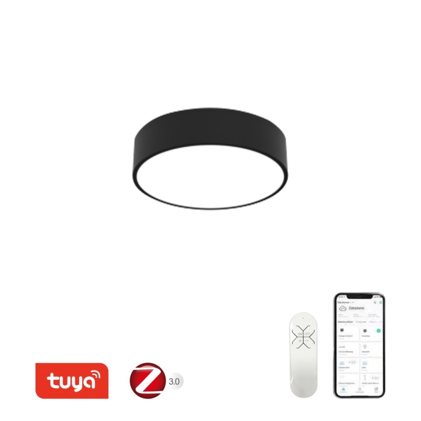 Immax NEO 07200L - Himmennettävä LED-kattovalaisin RONDATE LED/18W/230V 3000-6000K halkaisija 25 cm musta Tuya + kauko-ohjaus