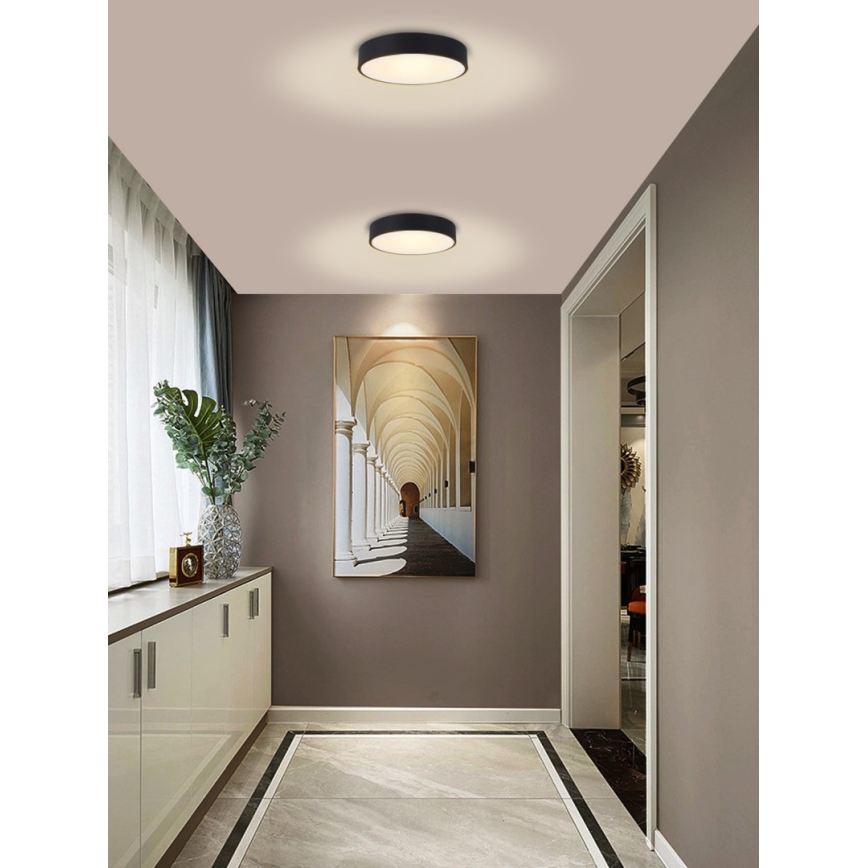 Immax NEO 07201L - Himmennettävä LED-kattovalaisin RONDATE LED/28W/230V musta Tuya + kauko-ohjaus