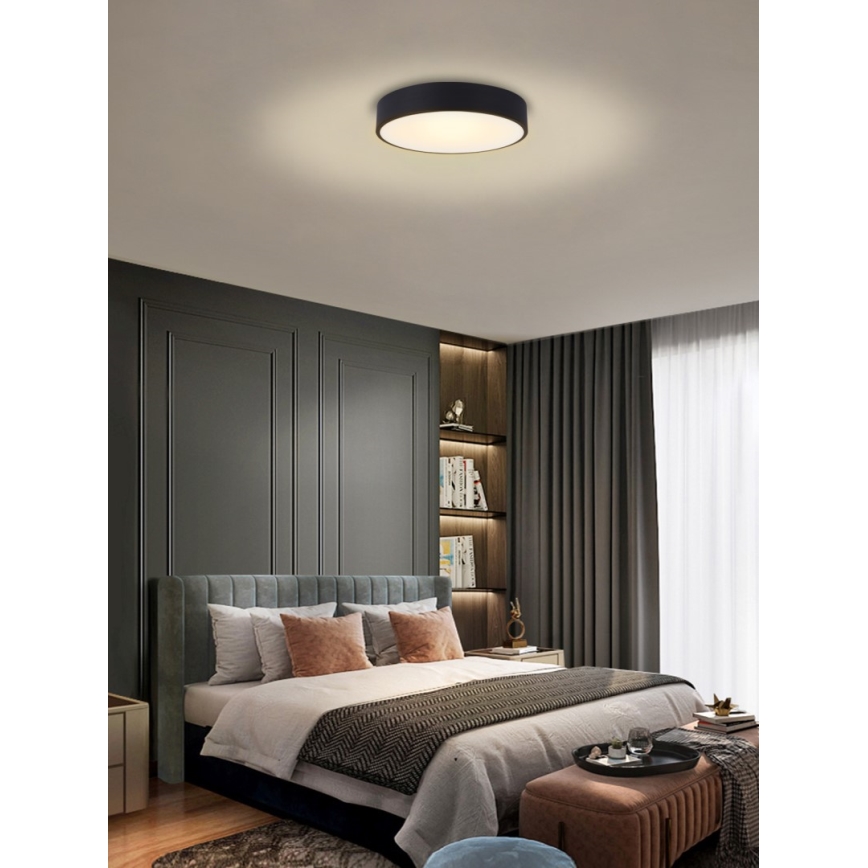 Immax NEO 07201L - Himmennettävä LED-kattovalaisin RONDATE LED/28W/230V musta Tuya + kauko-ohjaus