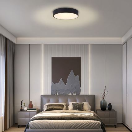 Immax NEO 07201L - Himmennettävä LED-kattovalaisin RONDATE LED/28W/230V musta Tuya + kauko-ohjaus