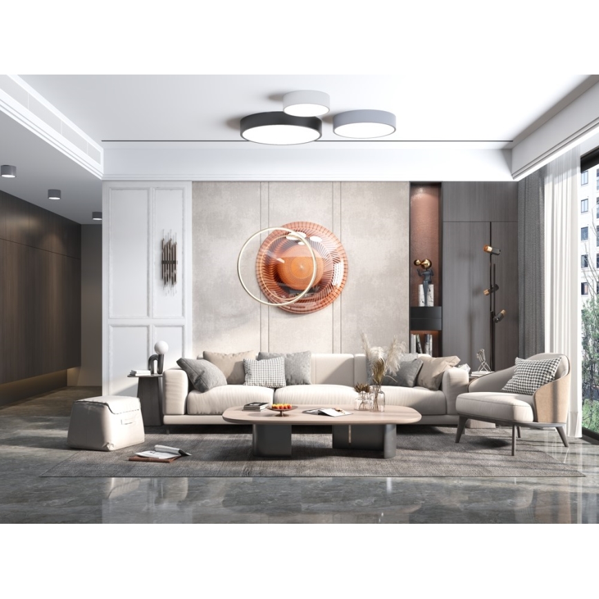 Immax NEO 07201L - Himmennettävä LED-kattovalaisin RONDATE LED/28W/230V musta Tuya + kauko-ohjaus
