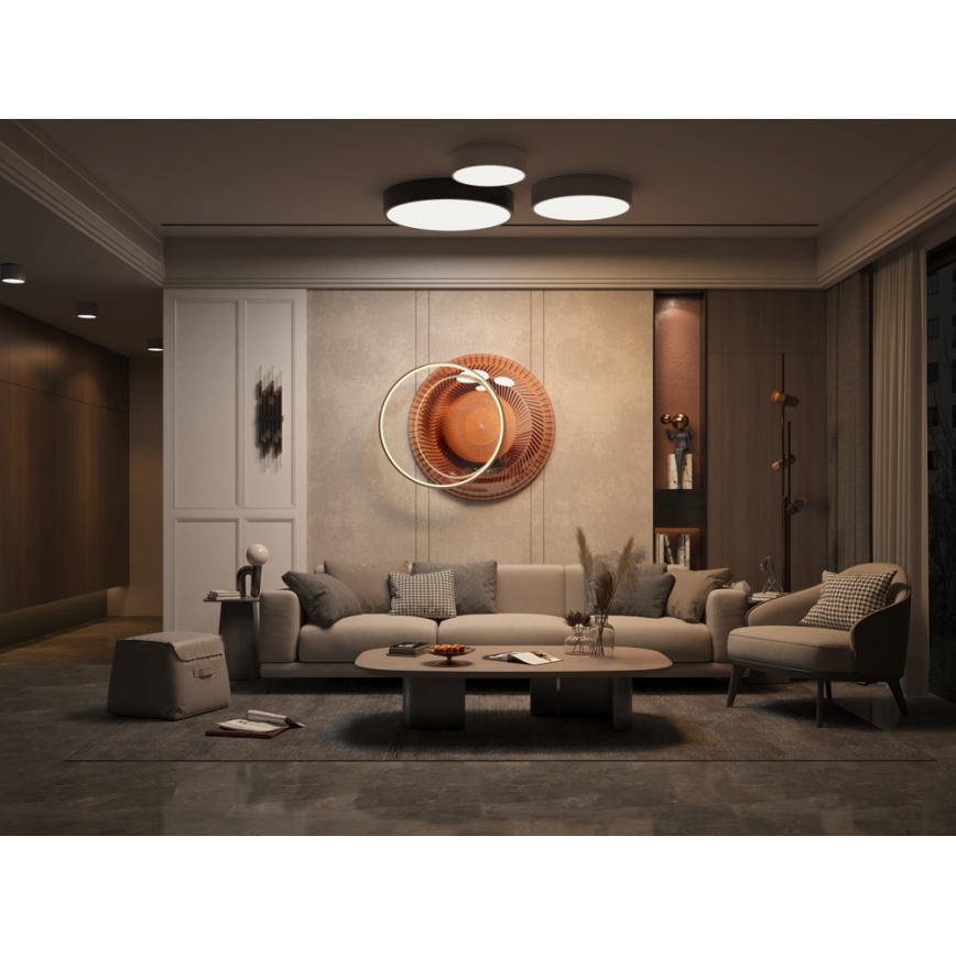 Immax NEO 07201L - Himmennettävä LED-kattovalaisin RONDATE LED/28W/230V musta Tuya + kauko-ohjaus
