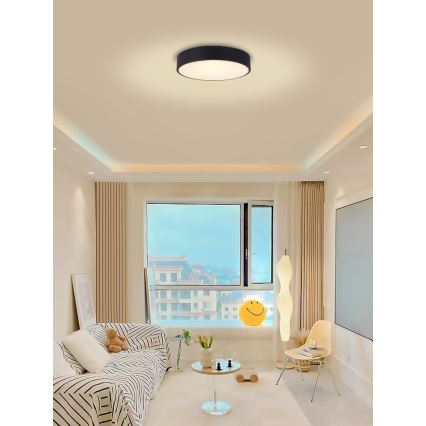 Immax NEO 07201L - himmennettävä LED-kattovalaisin RONDATE LED/28W/230V musta Tuya + kaukosäädin