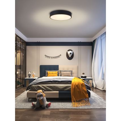 Immax NEO 07202L - Himmennettävä LED-kattovalaisin RONDATE LED/53W/230V musta Tuya + kauko-ohjaus