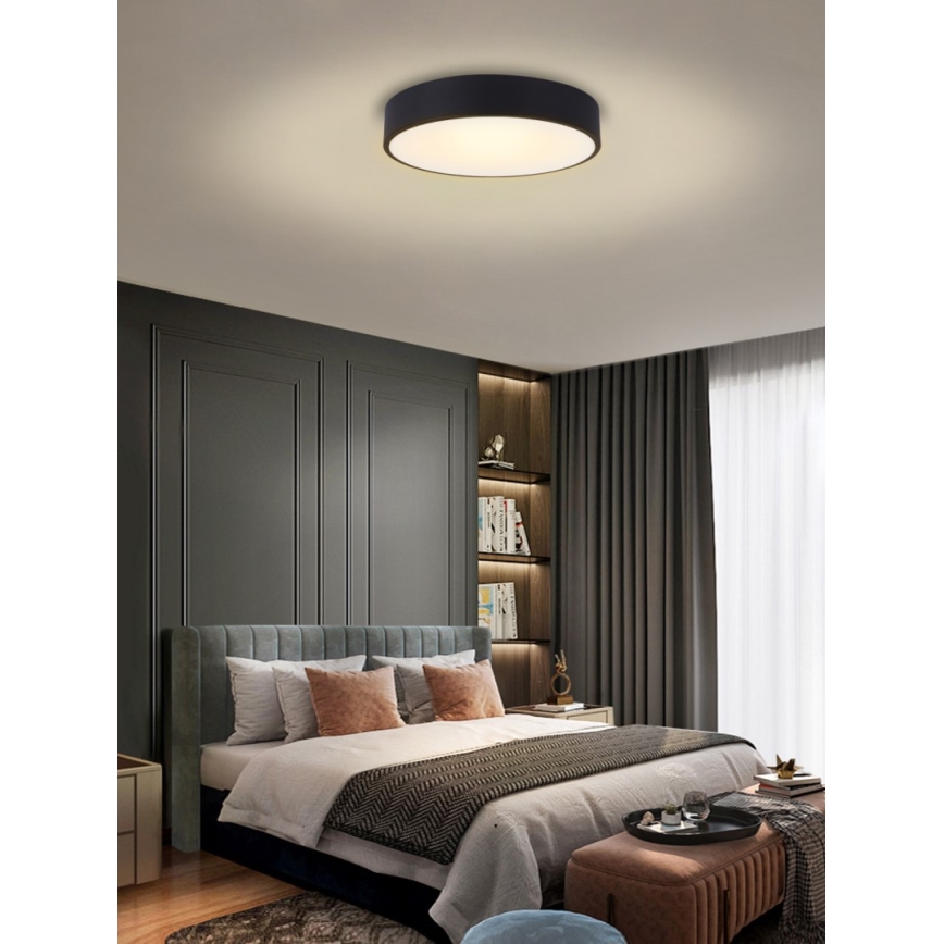 Immax NEO 07202L - Himmennettävä LED-kattovalaisin RONDATE LED/53W/230V musta Tuya + kauko-ohjaus