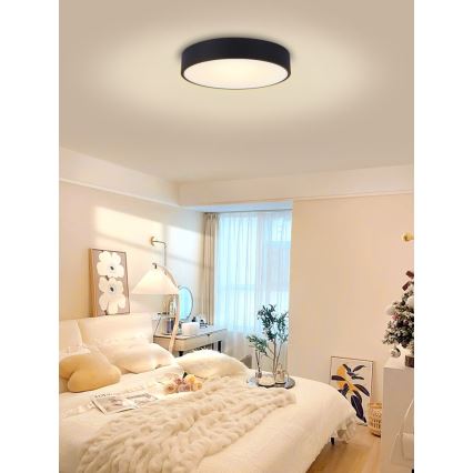 Immax NEO 07202L - Himmennettävä LED-kattovalaisin RONDATE LED/53W/230V musta Tuya + kauko-ohjaus