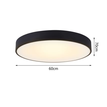 Immax NEO 07202L - Himmennettävä LED-kattovalaisin RONDATE LED/53W/230V musta Tuya + kauko-ohjaus
