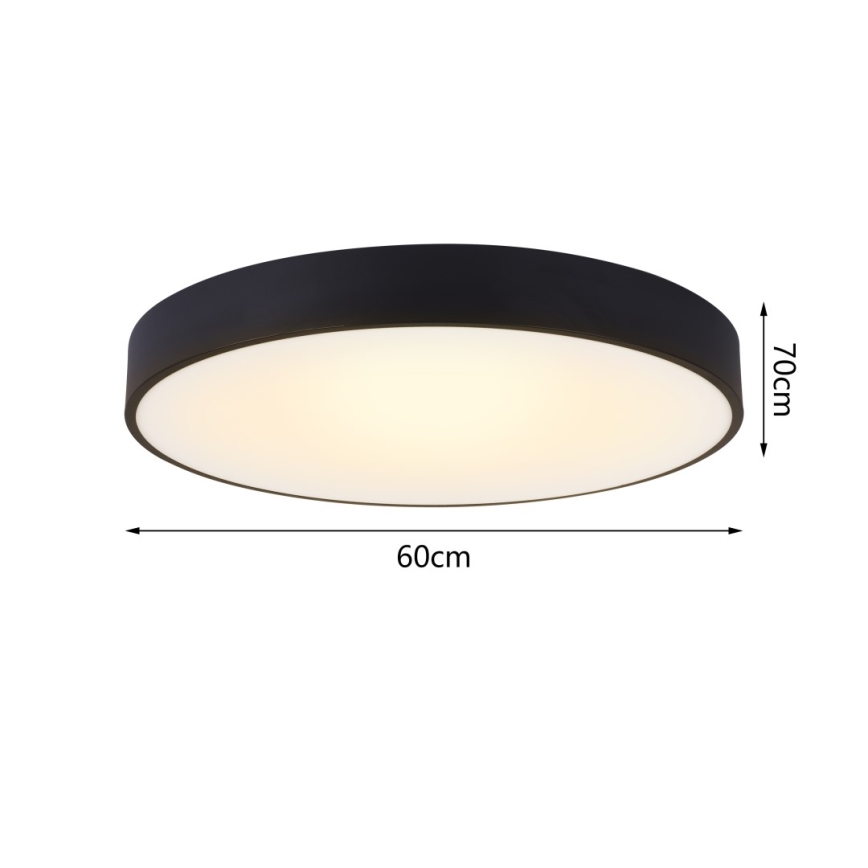 Immax NEO 07202L - Himmennettävä LED-kattovalaisin RONDATE LED/53W/230V musta Tuya + kauko-ohjaus
