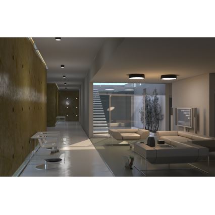 Immax NEO 07203L-Himmennettävä LED-kattovalaisin RONDATE 65W/230V 3000-6000K Tuya musta + kauko-ohjaus