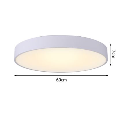 Immax NEO 07206L - Himmennettävä LED-kattovalaisin RONDATE LED/53W/230V valkoinen Tuya + kauko-ohjaus