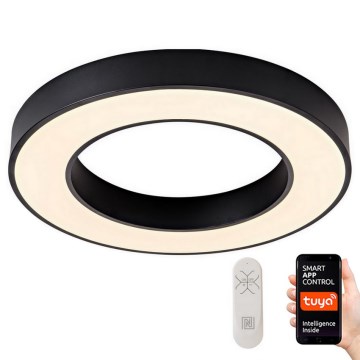 Immax NEO 07209L - Himmennettävä LED-kattovalaisin PASTEL LED/53W/230V 60 cm musta Tuya + kauko-ohjaus