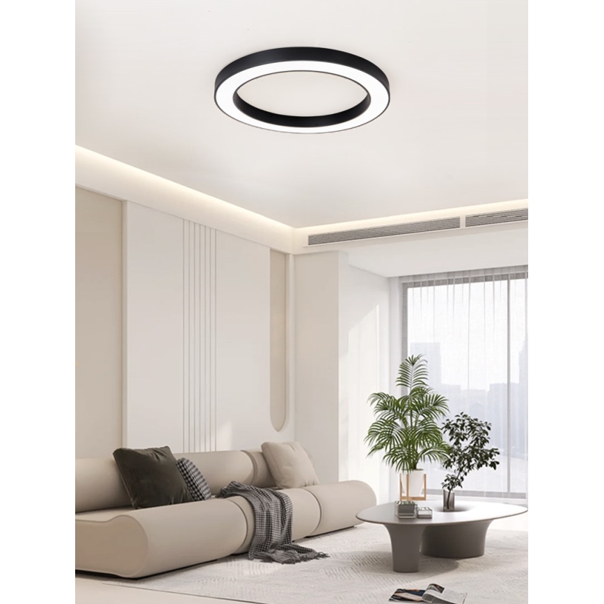 Immax NEO 07210L - Himmennettävä LED-kattovalaisin PASTEL LED/68W/230V 95 cm musta Tuya + kauko-ohjaus