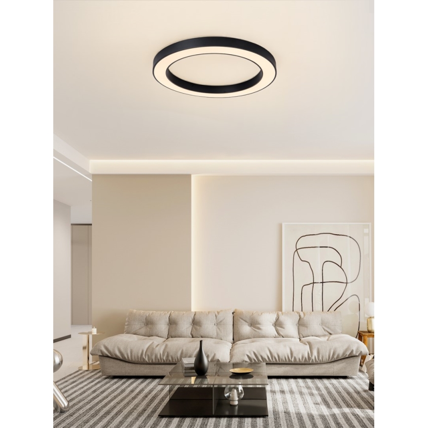 Immax NEO 07210L - Himmennettävä LED-kattovalaisin PASTEL LED/68W/230V 95 cm musta Tuya + kauko-ohjaus