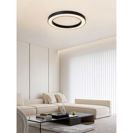 Immax NEO 07210L - Himmennettävä LED-kattovalaisin PASTEL LED/68W/230V 95 cm musta Tuya + kauko-ohjaus