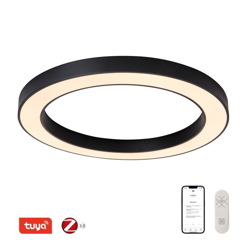 Immax NEO 07210L - Himmennettävä LED-kattovalaisin PASTEL LED/68W/230V 95 cm musta Tuya + kauko-ohjaus
