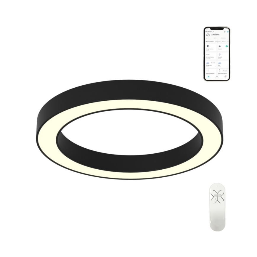 Immax NEO 07210L - Himmennettävä LED-kattovalaisin PASTEL LED/68W/230V 95 cm musta Tuya + kauko-ohjaus