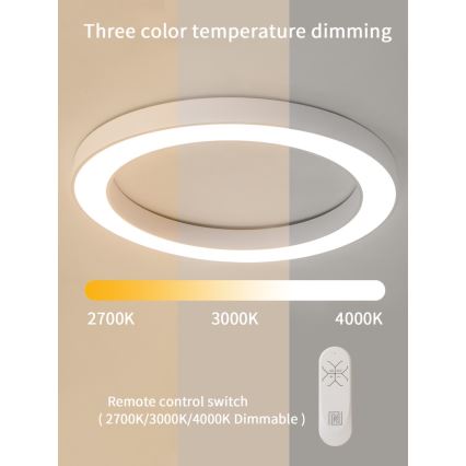 Immax NEO 07213L - Himmennettävä LED-kattovalaisin PASTEL LED/68W/230V 95 cm valkoinen Tuya + kauko-ohjaus