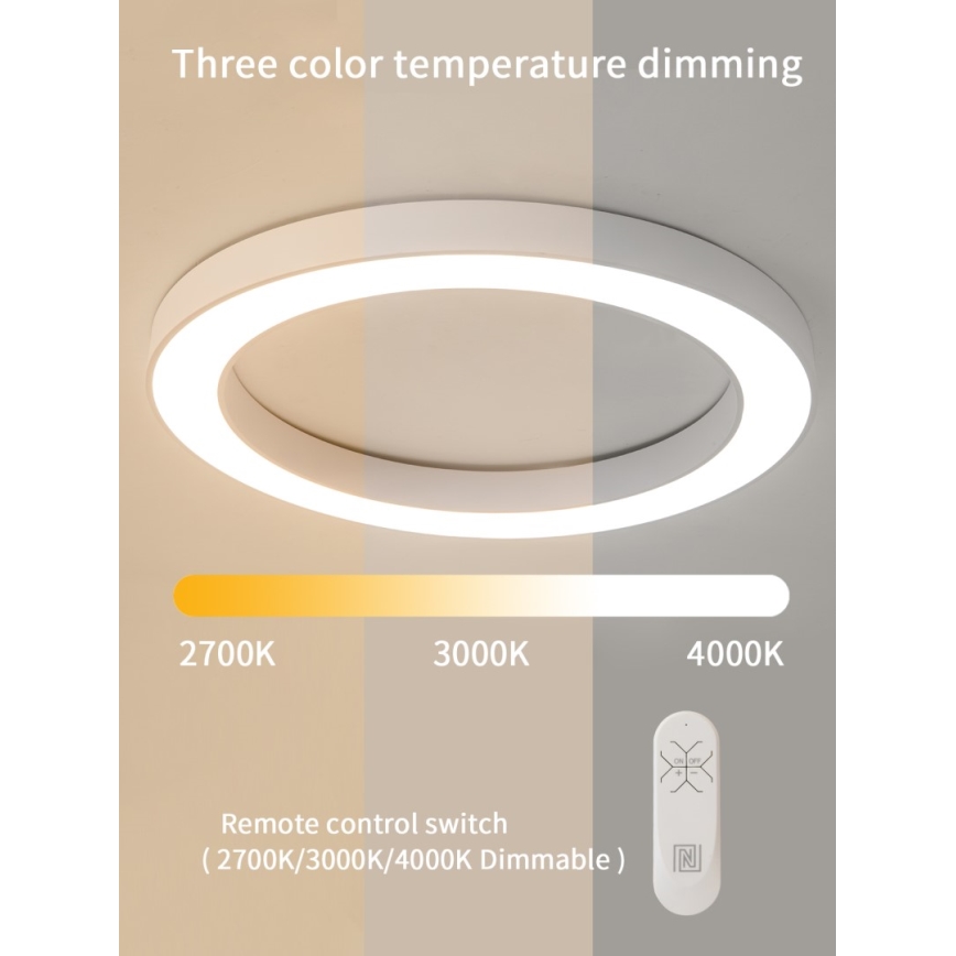 Immax NEO 07213L - Himmennettävä LED-kattovalaisin PASTEL LED/68W/230V 95 cm valkoinen Tuya + kauko-ohjaus