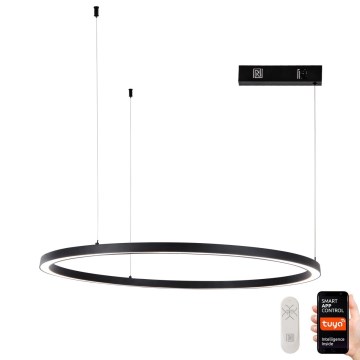 Immax NEO 07215L - Himmennettävä LED-kattokruunu johdossa FINO LED/60W/230V 80 cm musta Tuya + kauko-ohjaus