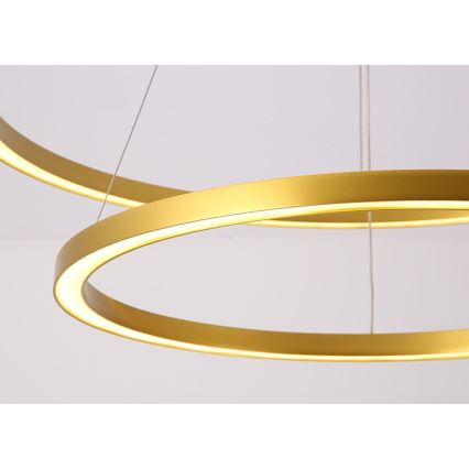 Immax NEO 07218L - Himmennettävä LED-kattokruunu johdossa FINO LED/93W/230V 60/80cm kulta Tuya + kauko-ohjaus