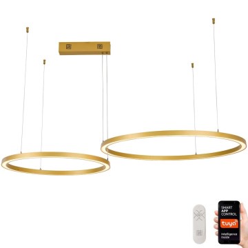 Immax NEO 07218L - Himmennettävä LED-kattokruunu johdossa FINO LED/93W/230V 60/80cm kulta Tuya + kauko-ohjaus