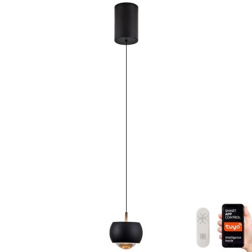Immax NEO 07219L - Himmennettävä LED-kattokruunu johdossa DORMINE LED/6W/230V matta musta Tuya + kauko-ohjaus