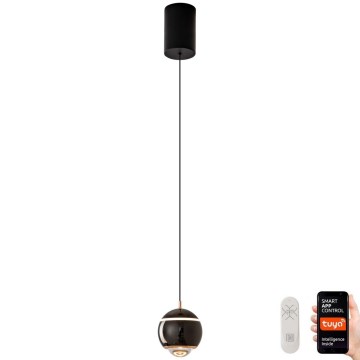Immax NEO 07220L - Himmennettävä LED-kattokruunu johdossa DORMINE LED/6W/230V kiiltävä musta Tuya + kauko-ohjaus