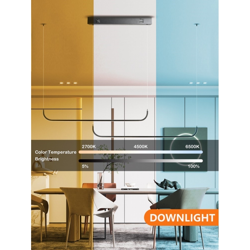 Immax NEO 07222L - Himmennettävä LED-kattokruunu johdossa NEO LITE PATTINI LED/56W/230V 2700-6500K Wi-Fi Tuya + kauko-ohjaus