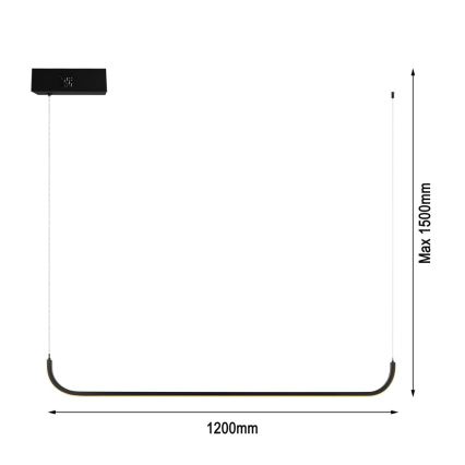 Immax NEO 07225L - Himmennettävä LED-kattokruunu johdossa PATTINI LED/26W/230V Tuya + kauko-ohjaus