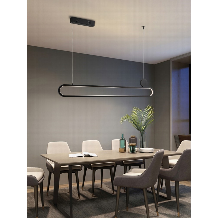 Immax NEO 07231L - Himmennettävä LED-kattokruunu johdossa NEO LITE OVALE LED/50W/230V 2700-6500K Wi-Fi Tuya + kauko-ohjaus