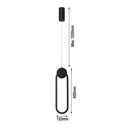 Immax NEO 07232L - Himmennettävä LED-kattokruunu johdossa NEO LITE OVALE LED/22W/230V 2700-6500K Wi-Fi Tuya + kauko-ohjaus