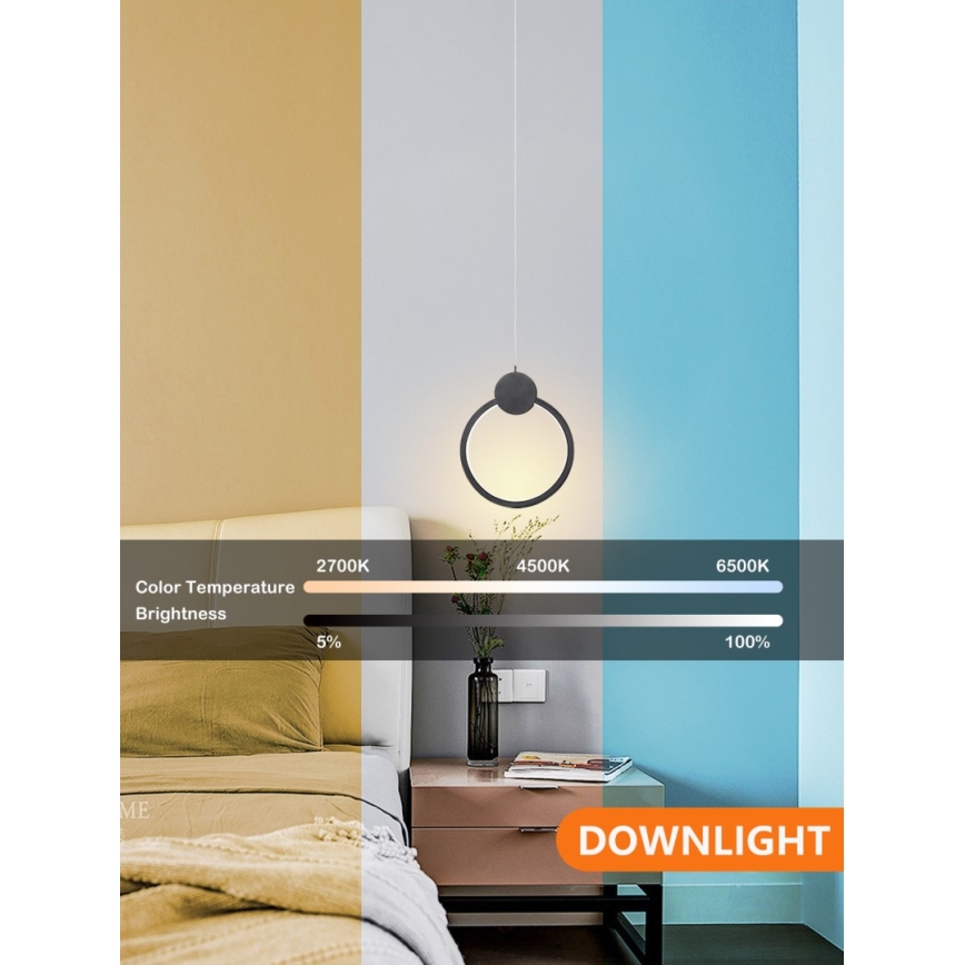 Immax NEO 07233L - Himmennettävä LED-kattokruunu johdossa NEO LITE OVALE LED/18W/230V Wi-Fi Tuya 2700-6500K + kauko-ohjaus