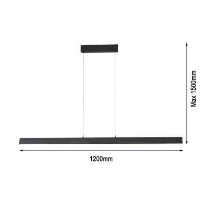 Immax NEO 07234L - Himmennettävä LED-kattokruunu johdossa NEO LITE TRIANGOLO LED/28W/230V Wi-Fi Tuya 2700-6500K + kauko-ohjaus
