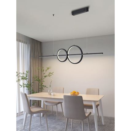 Immax NEO 07236L - Himmennettävä LED-kattokruunu johdossa NEO LITE RONDAS LED/56W/230V Tuya Wi-Fi 2700-6500K + kauko-ohjaus