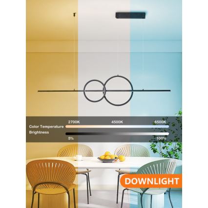 Immax NEO 07236L - Himmennettävä LED-kattokruunu johdossa NEO LITE RONDAS LED/56W/230V Tuya Wi-Fi 2700-6500K + kauko-ohjaus