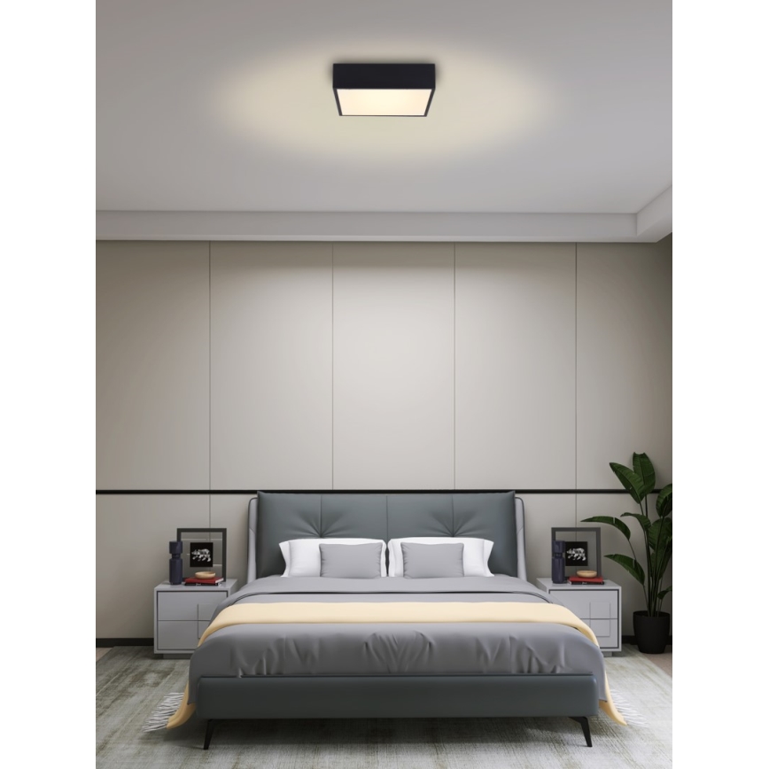 Immax NEO 07237L - Himmennettävä LED-kattovalaisin CANTO LED/22W/230V musta Tuya + kauko-ohjaus