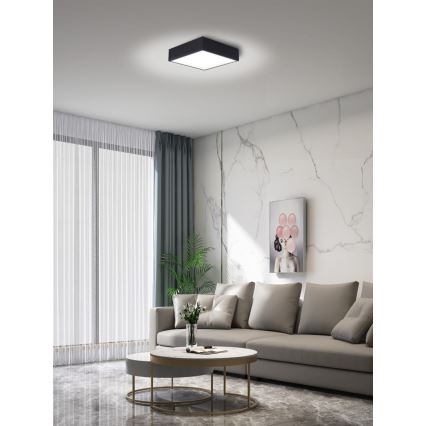 Immax NEO 07237L - Himmennettävä LED-kattovalaisin CANTO LED/22W/230V musta Tuya + kauko-ohjaus