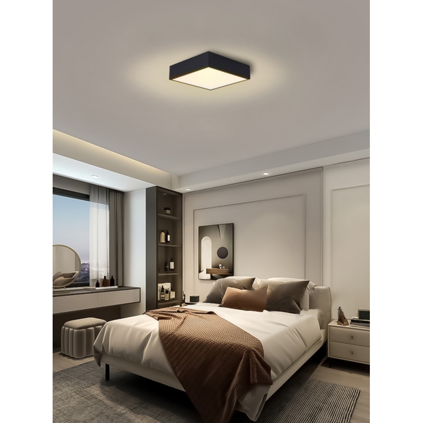 Immax NEO 07237L - Himmennettävä LED-kattovalaisin CANTO LED/22W/230V musta Tuya + kauko-ohjaus