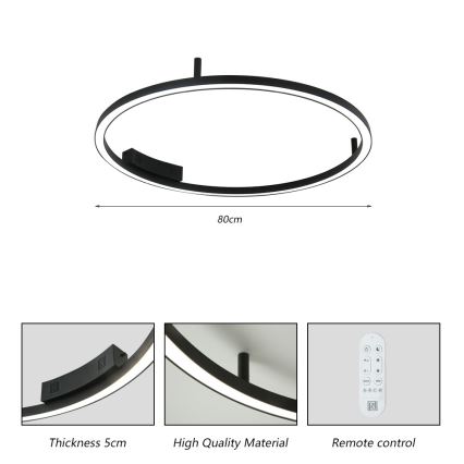 Immax NEO 07246-80 - Himmennettävä LED-kattovalaisin FINO LED/55W/230V 80cm Tuya + kauko-ohjaus