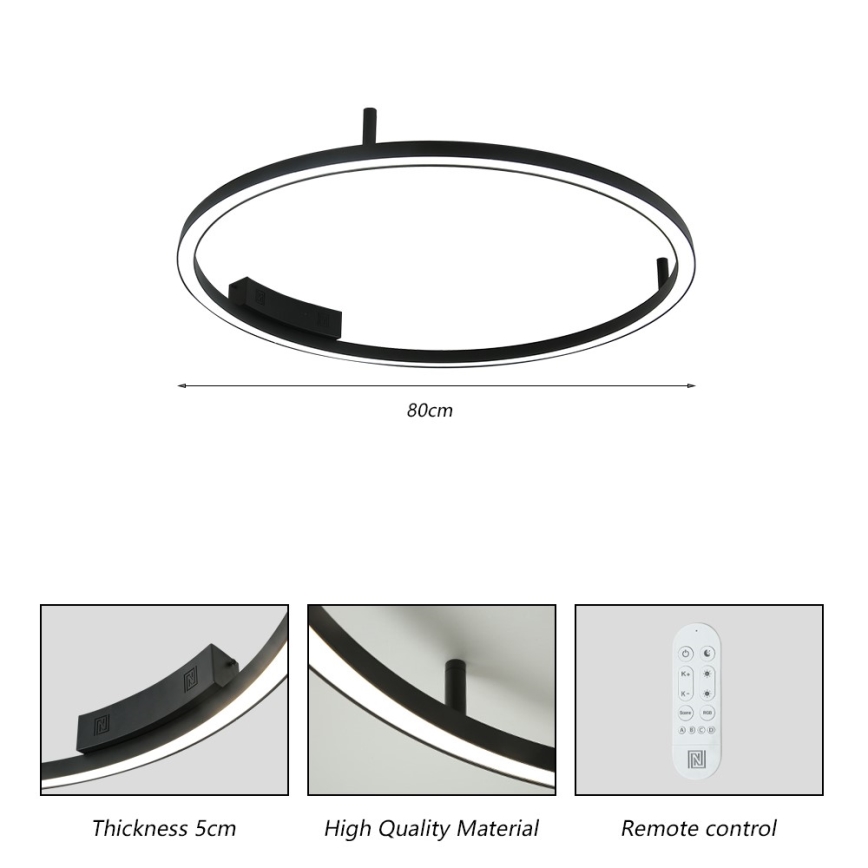 Immax NEO 07246-80 - Himmennettävä LED-kattovalaisin FINO LED/55W/230V 80cm Tuya + kauko-ohjaus