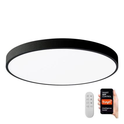 Immax NEO 07249L - Himmennettävä LED-kattovalaisin NEO LITE SEMPLICI LED/48W/230V 3000-6000K Wi-Fi Tuya musta + kauko-ohjaus